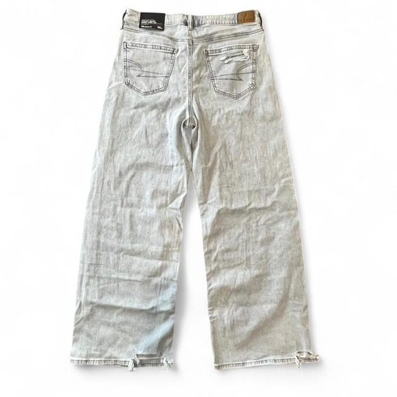 American Eagle Dreamy Drape Baggy Wide Leg Jeans 10 Regular 30W NWT - Picture 5 of 7